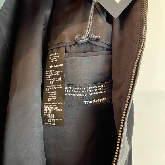 The Kooples - Men's Lightweight Twisted Bomber - Nylon & Leather - 80% OFF SALE! - Picture 9 of 10